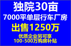 G2033 南京经济圈城市圈 和县独门独院单层厂房出售 7000平方 带行车 只要1250万